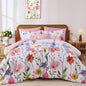 Annibedding Queen Comforter Set 8 Pieces Pink Floral Bed in Bag All Season