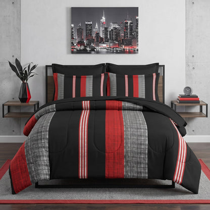 Pamnest Queen Comforter Set with Sheets, 7 Pieces Vintage Tribal Bedding