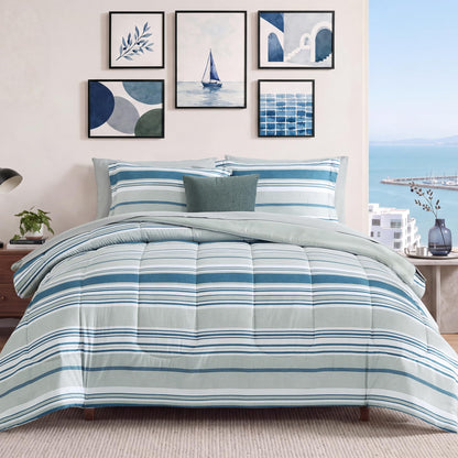 Monbix Full Size Comforter Sets - 7 Pieces Bed in a Bag Full Bedding Set