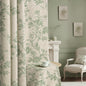 Boho Floral 100% Blackout Curtains 84 Inch 2 Panels Linen Texture