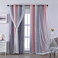 XiDi Blackout Curtains for Girls Bedroom Decor Pink Kids Rainbow Curtains