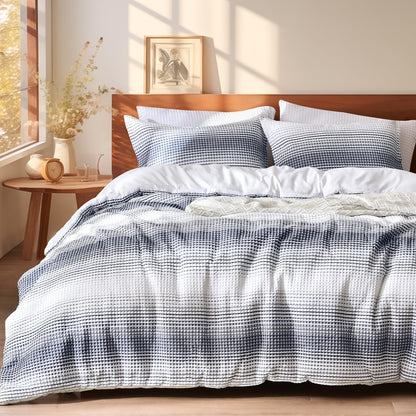 PHF Ultra Soft Waffle Comforter Set 3 Pieces King, Linen