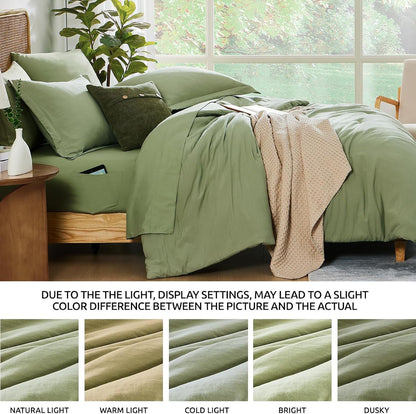 Full Size Comforter Sets-7 Pieces Ultra Soft Bed in a Bag Full Bedding Sets