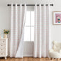 MYSKY HOME Kids Blackout Curtains for Boys Bedroom 84 Inch Long 100% Light Blocking Cute Curtains for Playing Room 2 Panels Grommet Nursery Drapes with Rainbow Pom Pom Sheer 2 Layered 50W x 84L