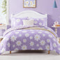 Twin XL Comforter Set for Girls Colorful Checkered Bed in a Bag 5 Pieces