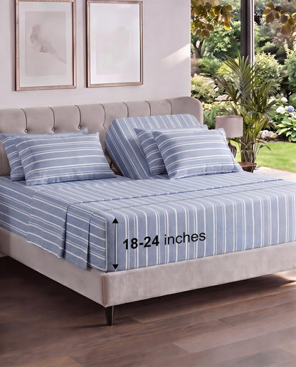 CGK Extra Deep King Sheet Set - 6pc Cooling Sheets - White