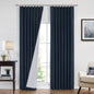 Vision Home Natural Pinch Pleated Full Blackout Curtains Linen Blended Room Darkening Window Curtains 95 inch for Living Room Bedroom Thermal Insulated Pinch Pleat Drapes with Hooks 2 Panel 40"Wx95"L