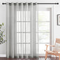 NICETOWN Semi Sheer Linen Ivory Curtains for Bedroom, W52xL84, 2 Panels