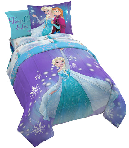 KPOP Demon Hunters Twin Comforter Set 5 Piece Kids Cartoon Bedding, Purple