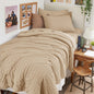 Full Comforter Set - 7PCS Bed in a Bag, Seersucker Bedding Set, Dark Grey