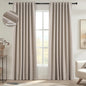 Topfinel Cream Linen Blackout Curtains 84 Inch Long for Bedroom Living Room, Ivory Pinch Pleat Back Tab Full Blackout Drapes Farmhouse Boho Curtains for Window, White Neutral Curtains 52" X 84" 7 FT