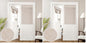 HOMEIDEAS 100% Blackout Linen Door Curtains for French Door 26x68 Inch