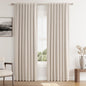 Guken Cream Linen Blackout Curtains 84 Inch Length 2 Panels Set for Living Room Bedroom Back Tab Thermal Insulated 100% Black Out Drapes Room Darkening Window Curtain Ivory Natural Beige