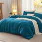Bedsure Queen Comforter Set Prewashed Soft Bedding Set 3Pcs Beige 90"x90"