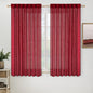 MIULEE Natural White Linen Curtains 52x84 Inch Long for Bedroom Living Room