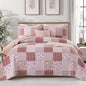 Mybedsoul Boho Quilts Queen Size, Patchwork Floral Bedding Set, Blue