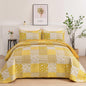 Mybedsoul Boho Quilts Queen Size, Patchwork Floral Bedding Set, Blue