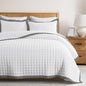 WDCOZY Cloud Soft Quilt Set, King Size, Light Beige, 3 Pieces 104x90 inches