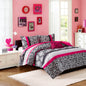 Intelligent Design Polka Dot Pink Zebra Queen Comforter Set, 4pc