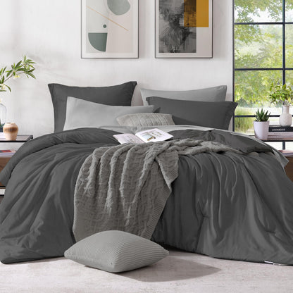 Monbix Queen Comforter Set 7 Pieces Cationic Green Bed in a Bag