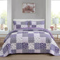 Mybedsoul Boho Quilts Queen Size, Patchwork Floral Bedding Set, Blue