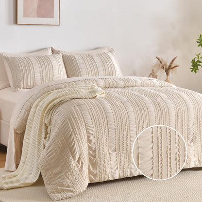 DHSFKBE Floral Comforter Set Queen Size,7 Piece Orange Bed in a Bag, Elegant Flower Pattern Comforter Set with Sheet, Soft Microfiber Complete Bedding Sets for All Season