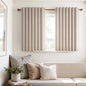 Topfinel Cream Linen Blackout Curtains 84 Inch Long for Bedroom Living Room, Ivory Pinch Pleat Back Tab Full Blackout Drapes Farmhouse Boho Curtains for Window, White Neutral Curtains 52" X 84" 7 FT