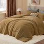 BEDELITE Fleece Full Comforter Set, Fluffy Bed Set, Cream White