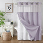 Colorful Star Sage Green No Hook Waffle Shower Curtain Set, 72 x 75 Inch