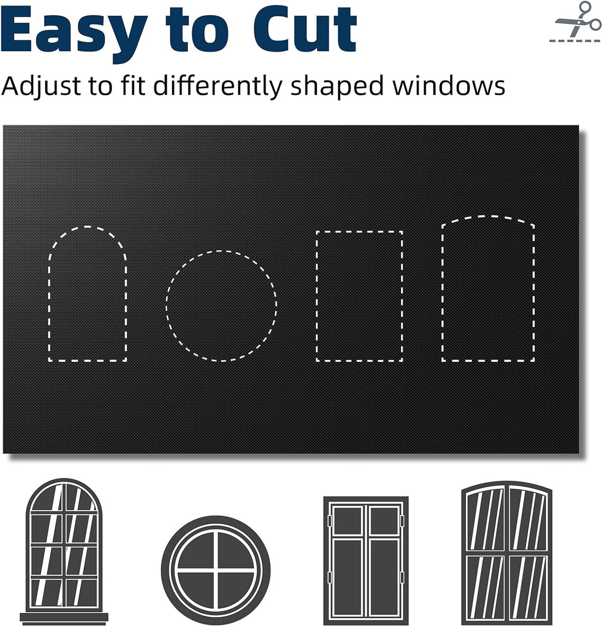 NIGHTON Portable Blackout Curtains 40"×60", Strong Hook & Loop Tape Strips
