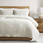 WDCOZY Cloud Soft Quilt Set, King Size, Light Beige, 3 Pieces 104x90 inches