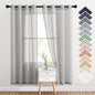 NICETOWN Semi Sheer Linen Ivory Curtains for Bedroom, W52xL84, 2 Panels