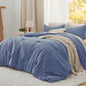 Bedsure Queen Comforter Set Prewashed Soft Bedding Set 3Pcs Beige 90"x90"