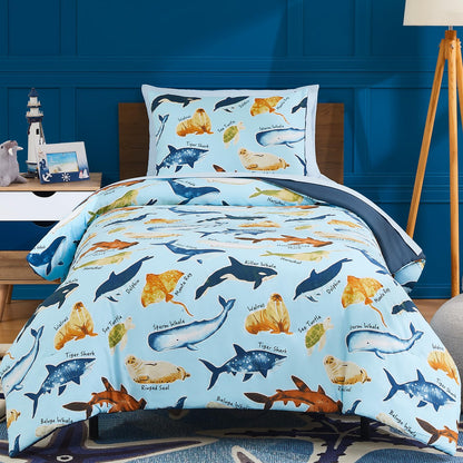 Twin Comforter Set for Boys-5 Pieces Ball Glow in the Dark Bedding Set