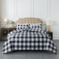 Caressma Black White Checkered Comforter Set, Twin Size Boys Bedding Set