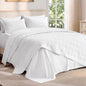 Love's cabin Quilts for Queen Bed Blue Bedspreads - Soft Bed Summer Lightweight Bedspread Comforter - Modern Style Coin Pattern Coverlet for All Season - 3 Pieces (1 Quilt, 2 Pillow Shams)
