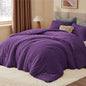 BEDELITE Fleece Full Comforter Set, Fluffy Bed Set, Cream White