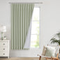 Vision Home Natural Pinch Pleated Full Blackout Curtains Linen Blended Room Darkening Window Curtains 95 inch for Living Room Bedroom Thermal Insulated Pinch Pleat Drapes with Hooks 2 Panel 40"Wx95"L
