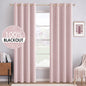 MIULEE 100% Blackout Linen Curtains for Bedroom 52x90 Inches Natural Beige