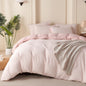 Comforter Queen Set Grid Black 100% Soft Washed Microfiber Jacquard 3 Pieces Grid Bedding Sets Grey White Comforter Queen for All Seasons and 2 Pillowcases Comfort Breathable