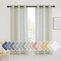 NICETOWN Semi Sheer Linen Ivory Curtains for Bedroom, W52xL84, 2 Panels