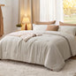 Bedsure Queen Comforter Set Prewashed Soft Bedding Set 3Pcs White 90"x90"