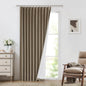 Vision Home Natural Pinch Pleated Full Blackout Curtains Linen Blended Room Darkening Window Curtains 95 inch for Living Room Bedroom Thermal Insulated Pinch Pleat Drapes with Hooks 2 Panel 40"Wx95"L
