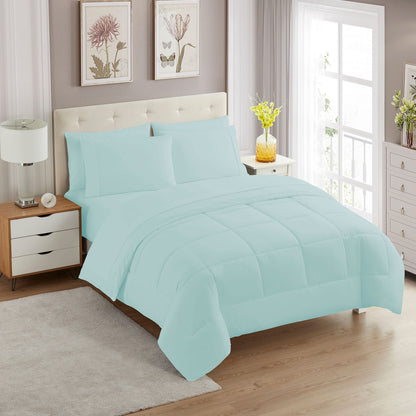 Full Size Comforter Set with Sheets - 7-Piece Bedding Collection - 1 Comforter, 1 Fitted Sheet, 1 Flat, 4 Pillowcases - Deep Pocket - Soft & Breathable Premium Quality - Ideal for All Seasons, Gray