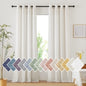 NICETOWN Semi Sheer Linen Ivory Curtains for Bedroom, W52xL84, 2 Panels