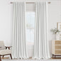 Guken Cream Linen Blackout Curtains 84 Inch Length 2 Panels Set for Living Room Bedroom Back Tab Thermal Insulated 100% Black Out Drapes Room Darkening Window Curtain Ivory Natural Beige