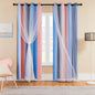 XiDi Blackout Curtains for Girls Bedroom Decor Pink Kids Rainbow Curtains