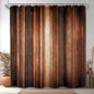 Rustic Brown Striped Shower Curtain Abstract Ombre Vintage Modern Masculine