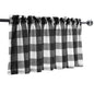 Taupe White Check Kitchen Tier Curtains for Basement Laundry 27x36 2pcs