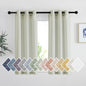 NICETOWN Semi Sheer Linen Ivory Curtains for Bedroom, W52xL84, 2 Panels